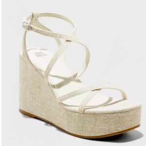 Wild Fable Ronnie Strappy Platform Wedge Heel Memory Foam Insole New size 11